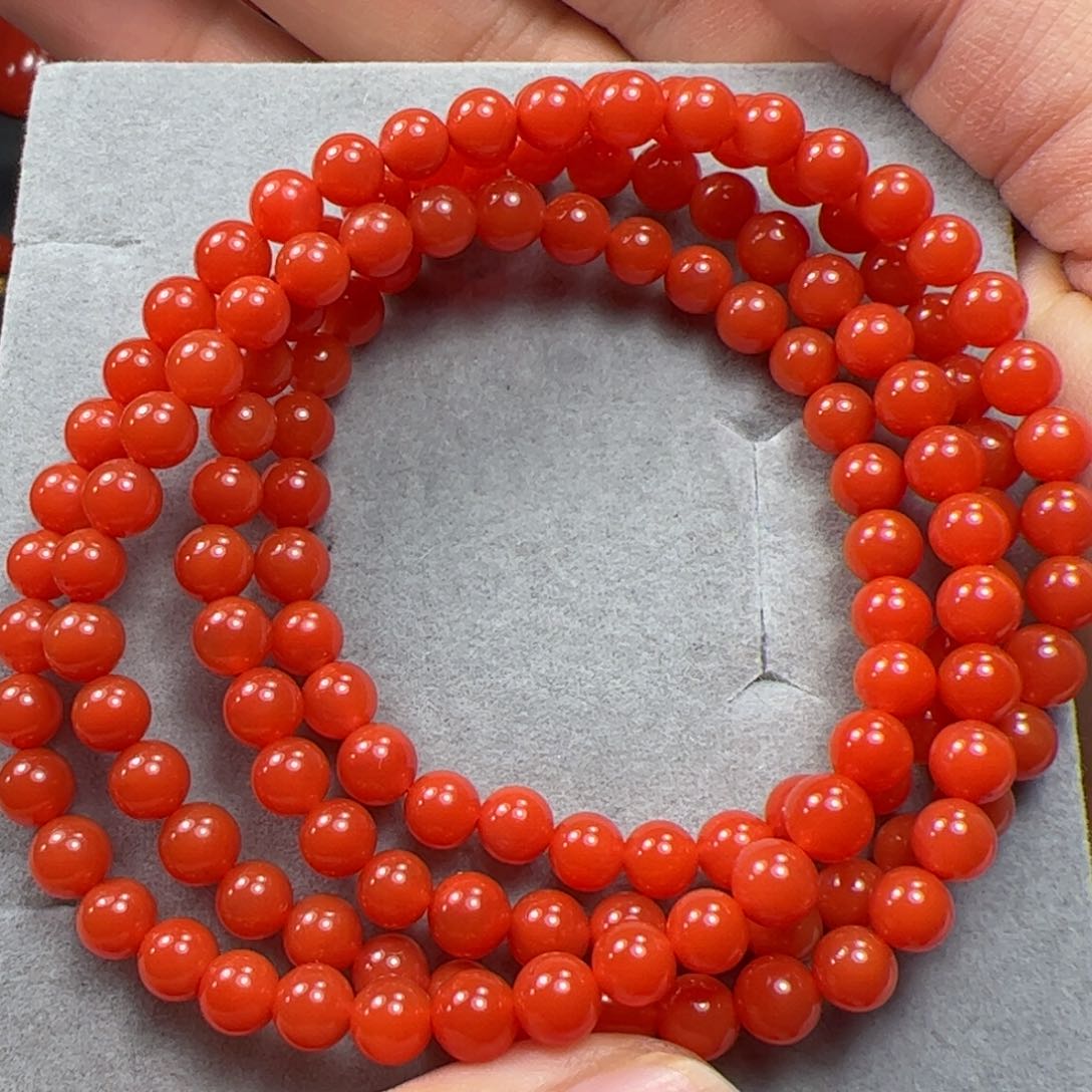 南红玛瑙手串未镶嵌