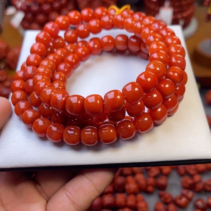 南红玛瑙未镶嵌川料精工老型108卡9➕