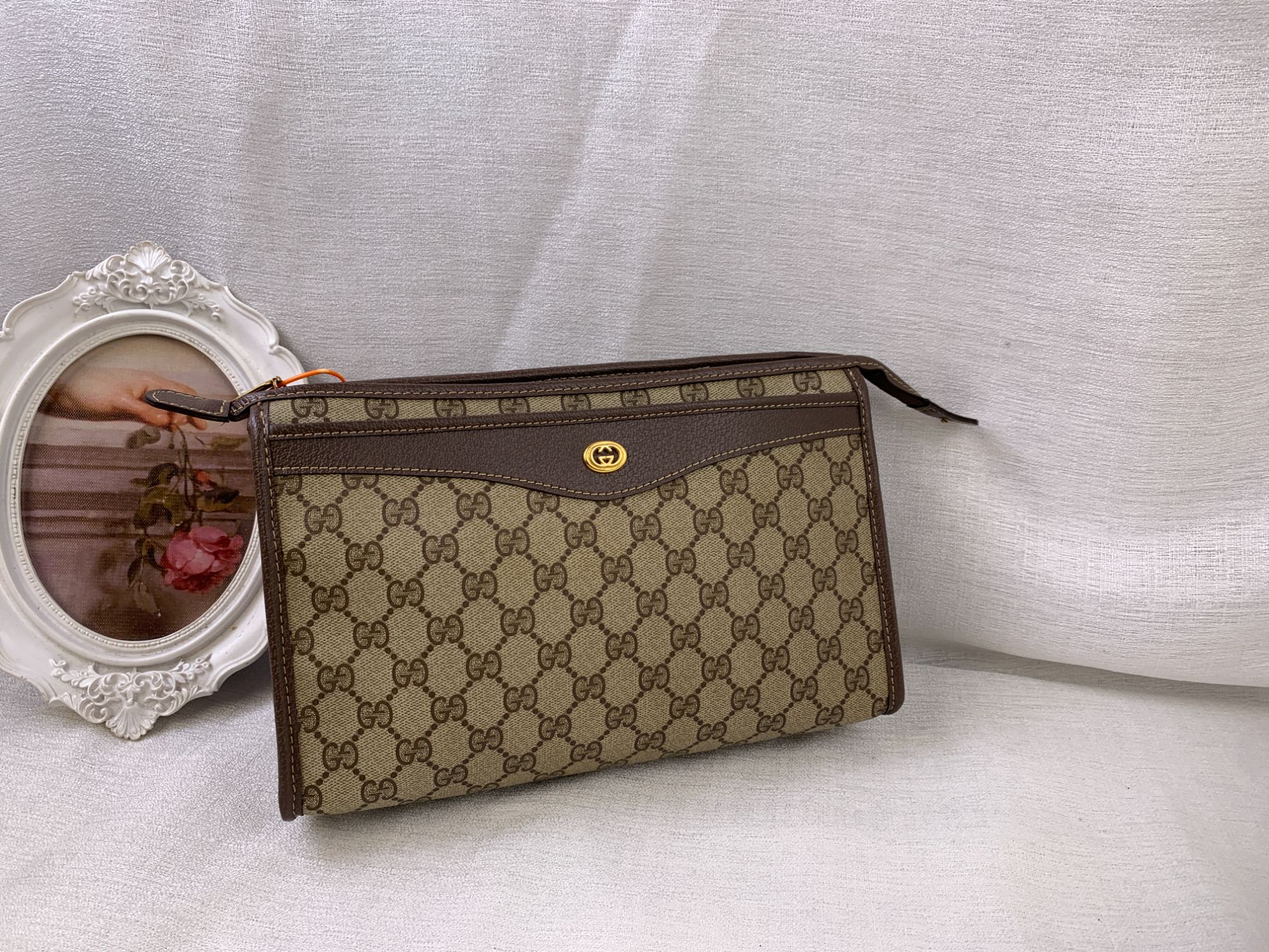 修复品GUCCI/古驰老花金标夹子包/EE11612211/2211