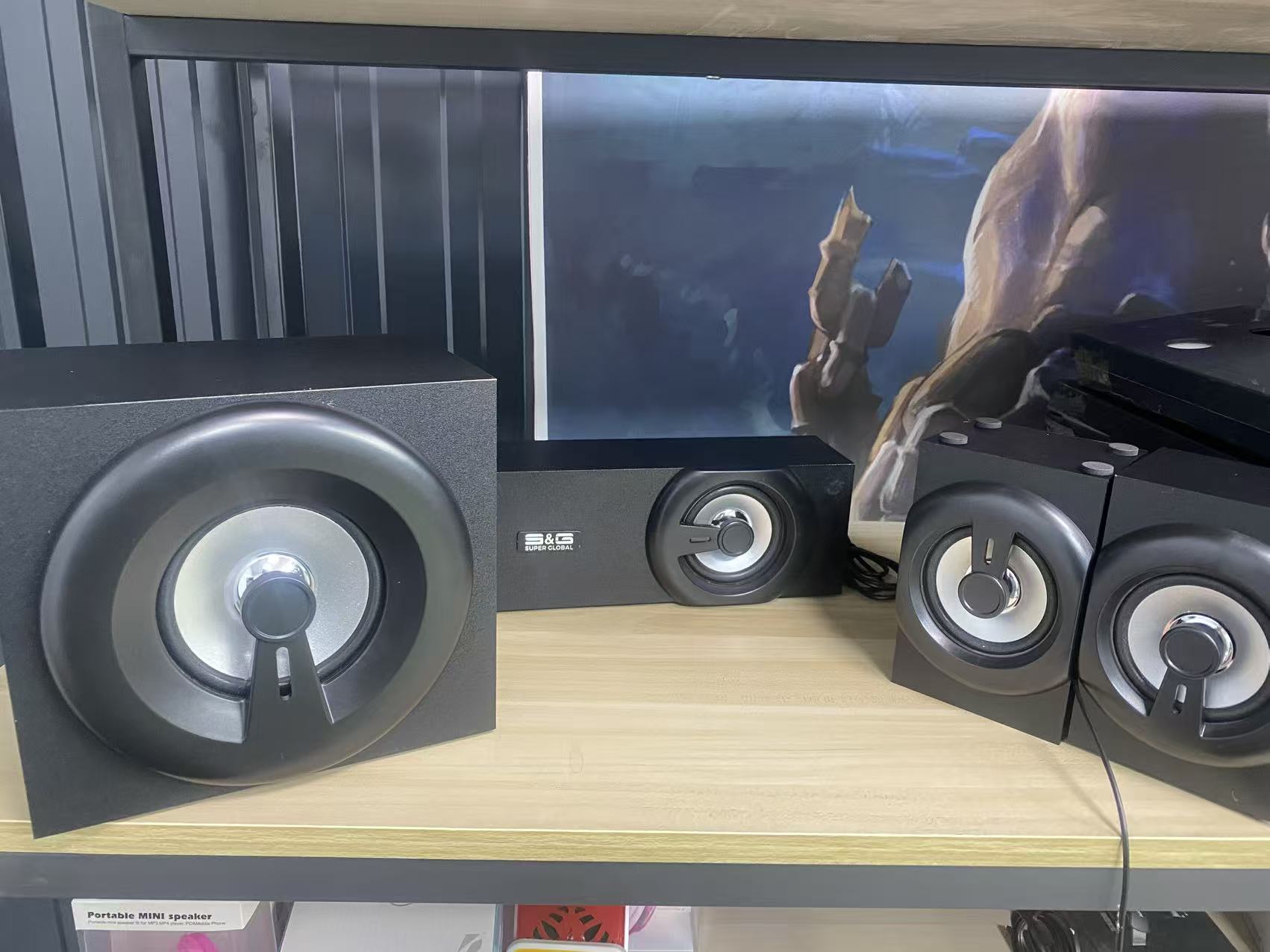 99新 HP/惠普 非惠普 外贸SG电脑多媒体音箱手机重低音套装