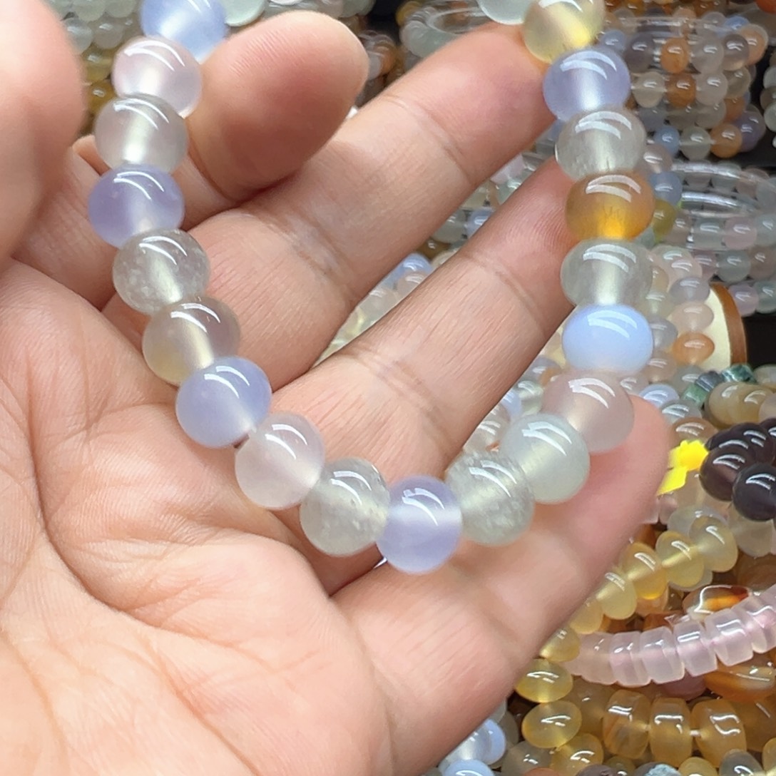 嘻***哈玛瑙/玉髓未镶嵌手链