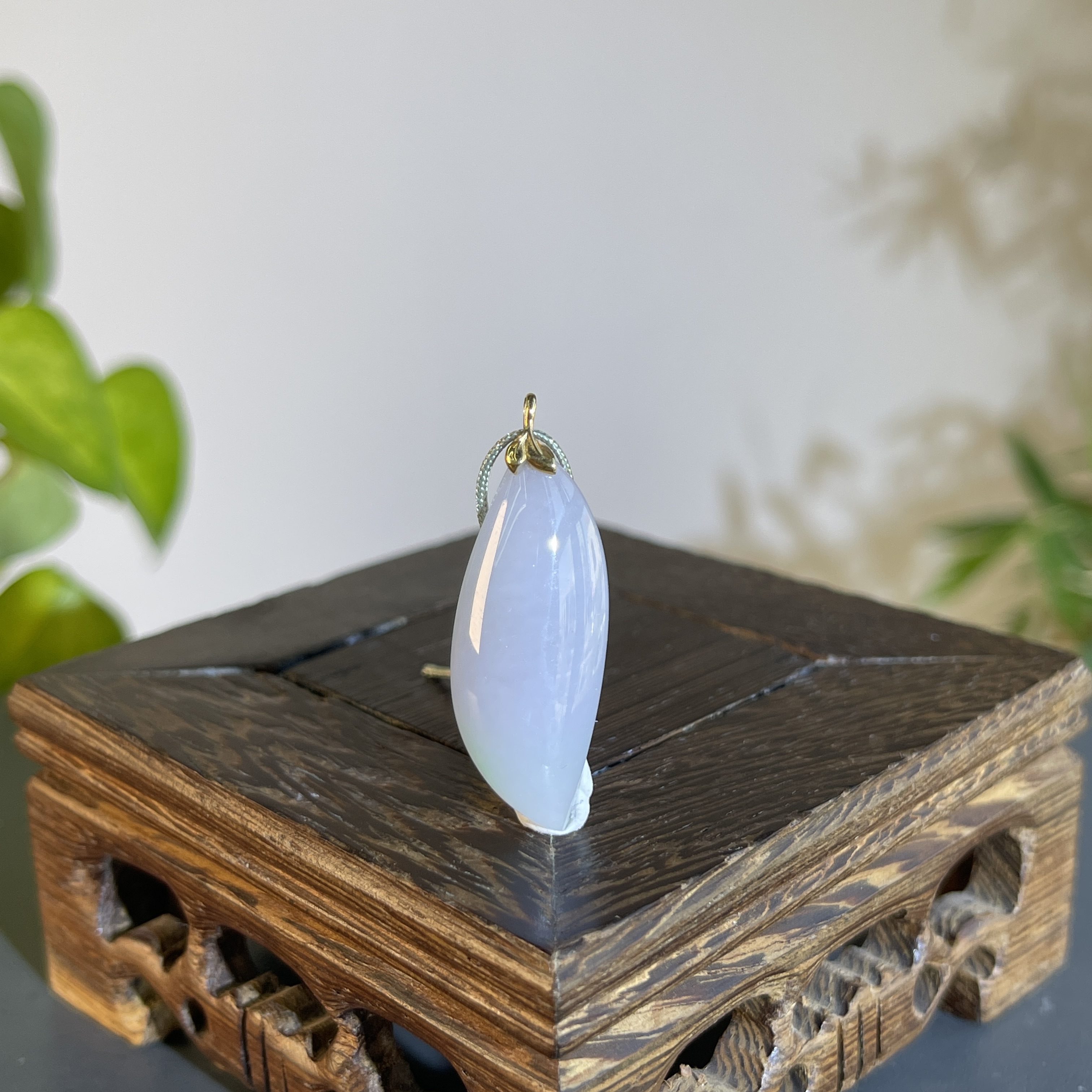 JXW15-25 天然缅甸A货翡翠 18K金扣福瓜