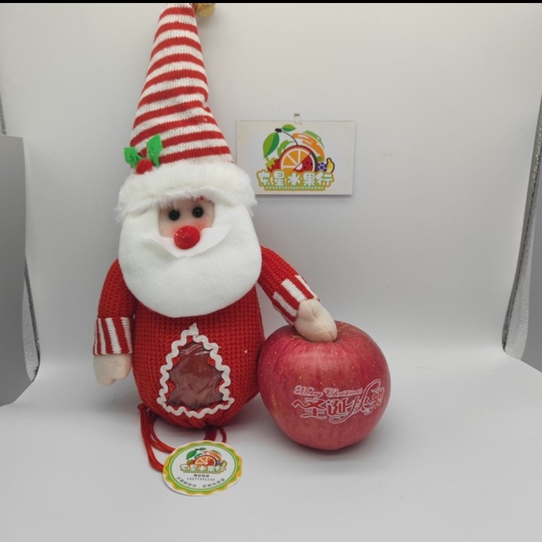 精品红富士苹果约300g+雪人头精品包装盒 快乐圣诞节礼物 平安果山东省