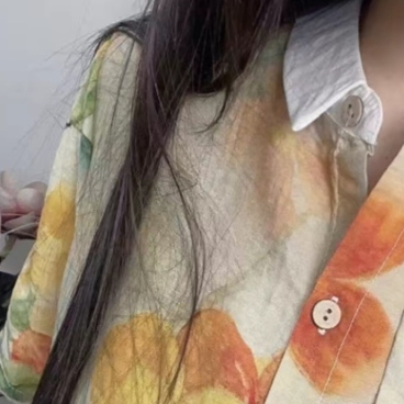 中年妈妈夏季时尚花色短袖显瘦中老年洋气休闲衬衫