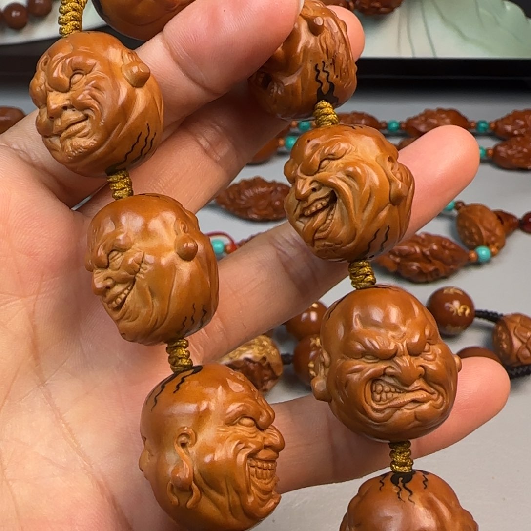 橄榄核手串/手链2.4尺寸油核双面恶僧