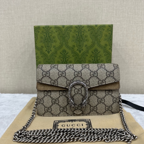 99新 GUCCI/古驰 古驰 酒神迷你 老花 单肩包斜挎包 111