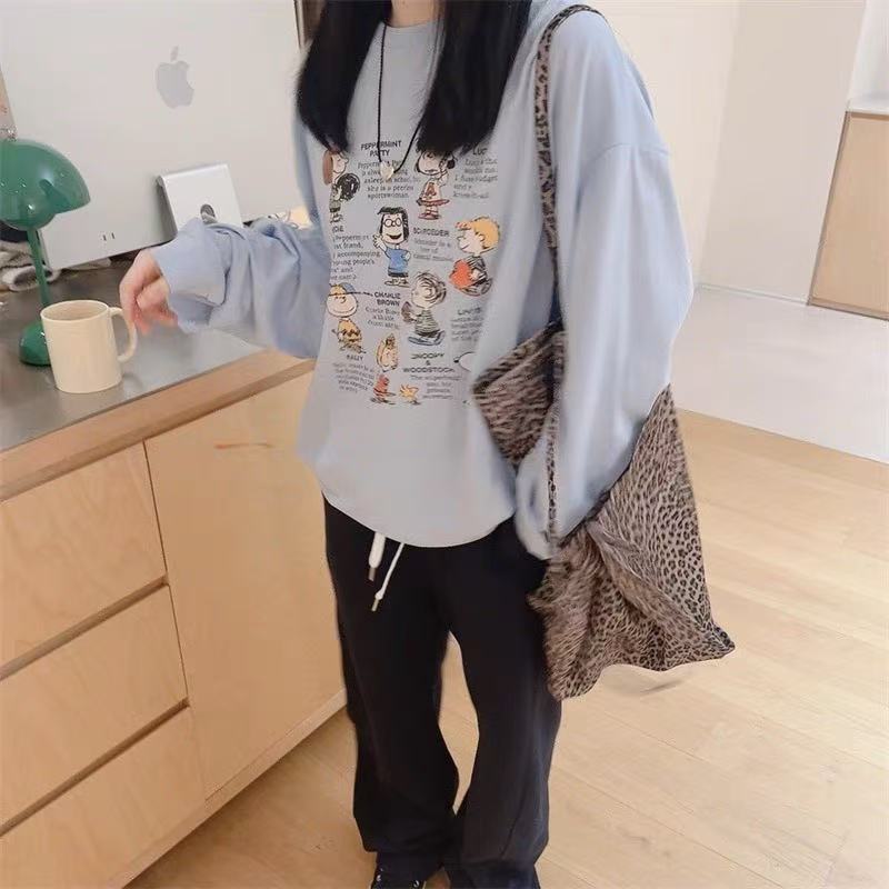 SS251061  东大门卡通雪花棉长袖防晒T恤上衣