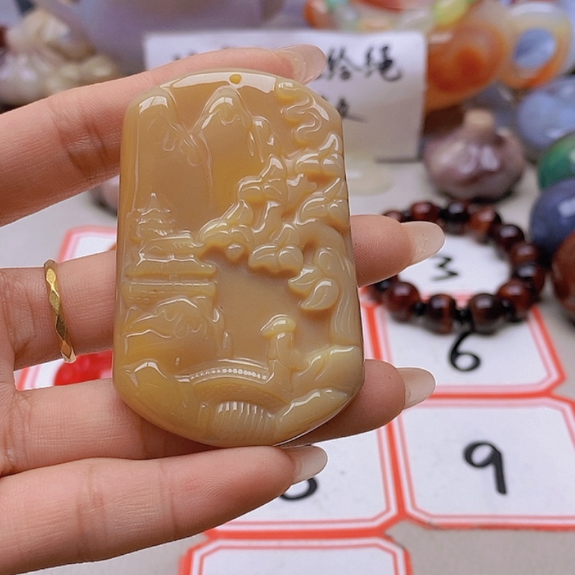 【闪购商品】未镶嵌玛瑙/玉髓珠宝半成品编****7