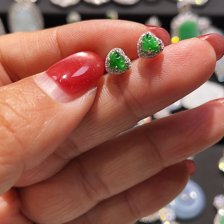 翡翠银S925镶嵌颈饰