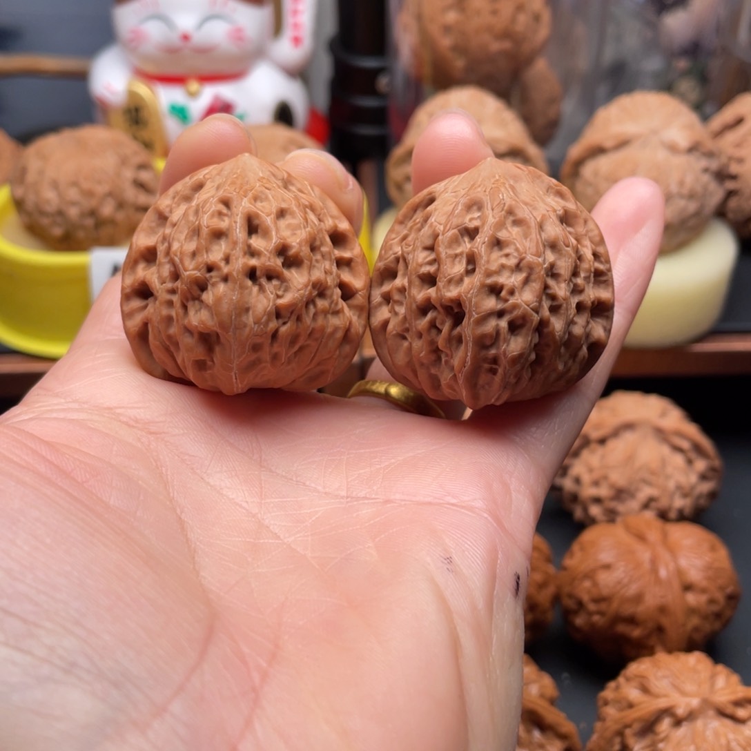 文玩核桃把件铁锤36全品