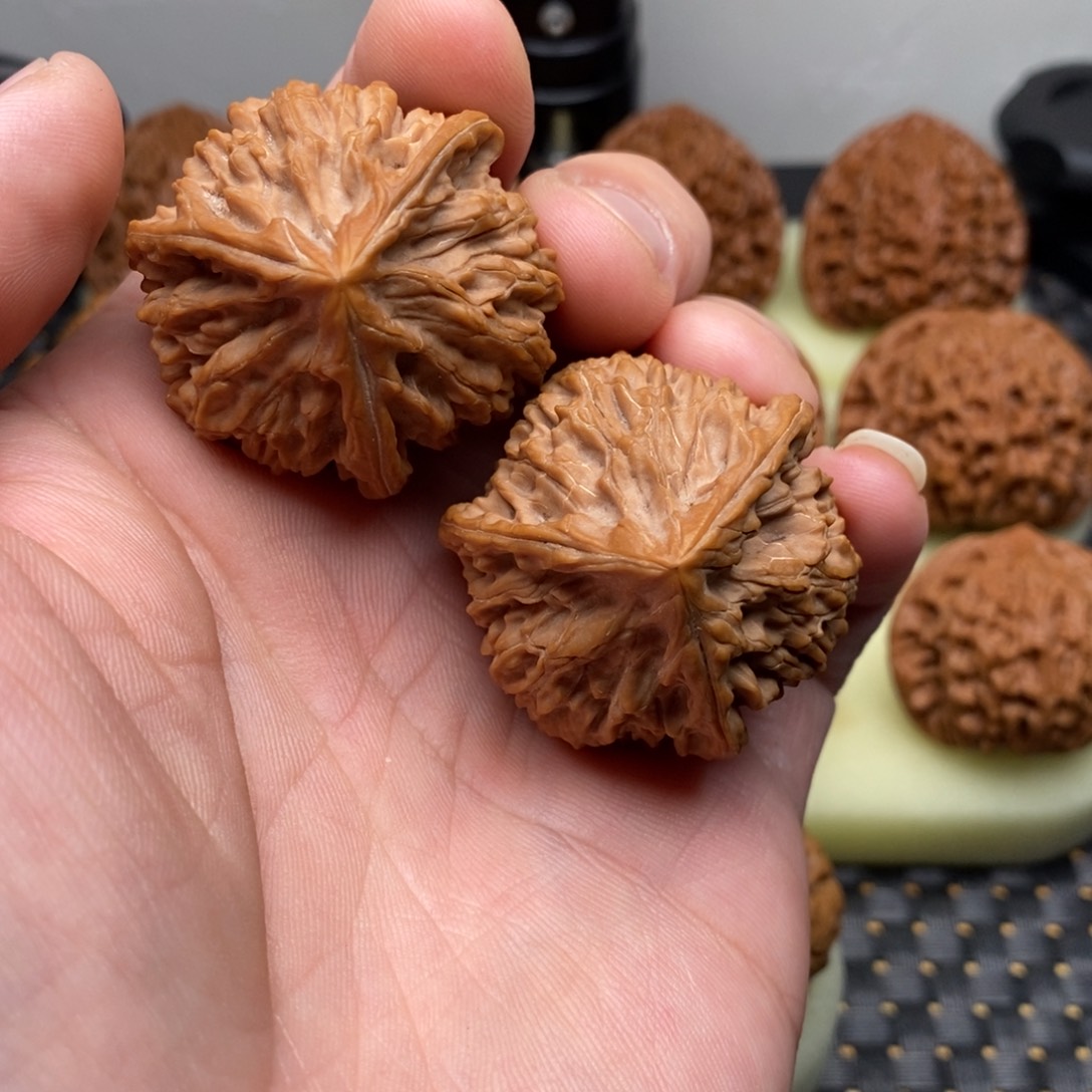 文玩核桃把件御龙粗筋正奔三棱