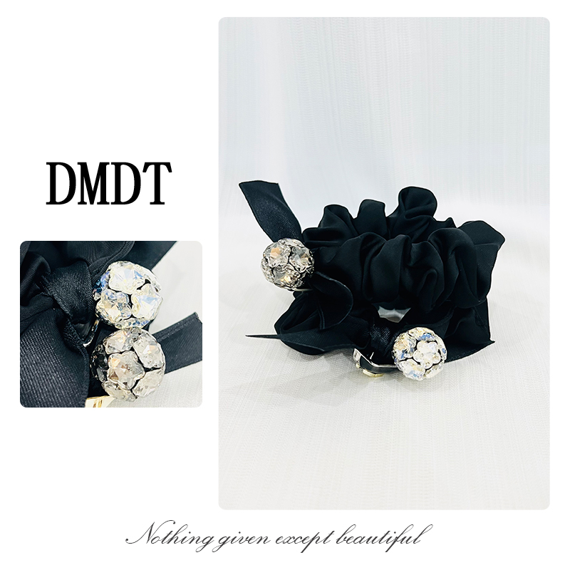 【DMDT服饰】2025冬季新品 “云端之冕”扎马尾水钻丸子头女发绳D2125