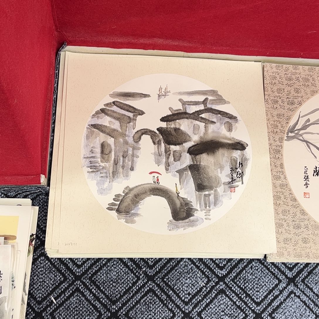 国画孙玉华老师三尺斗方卡纸山水奇