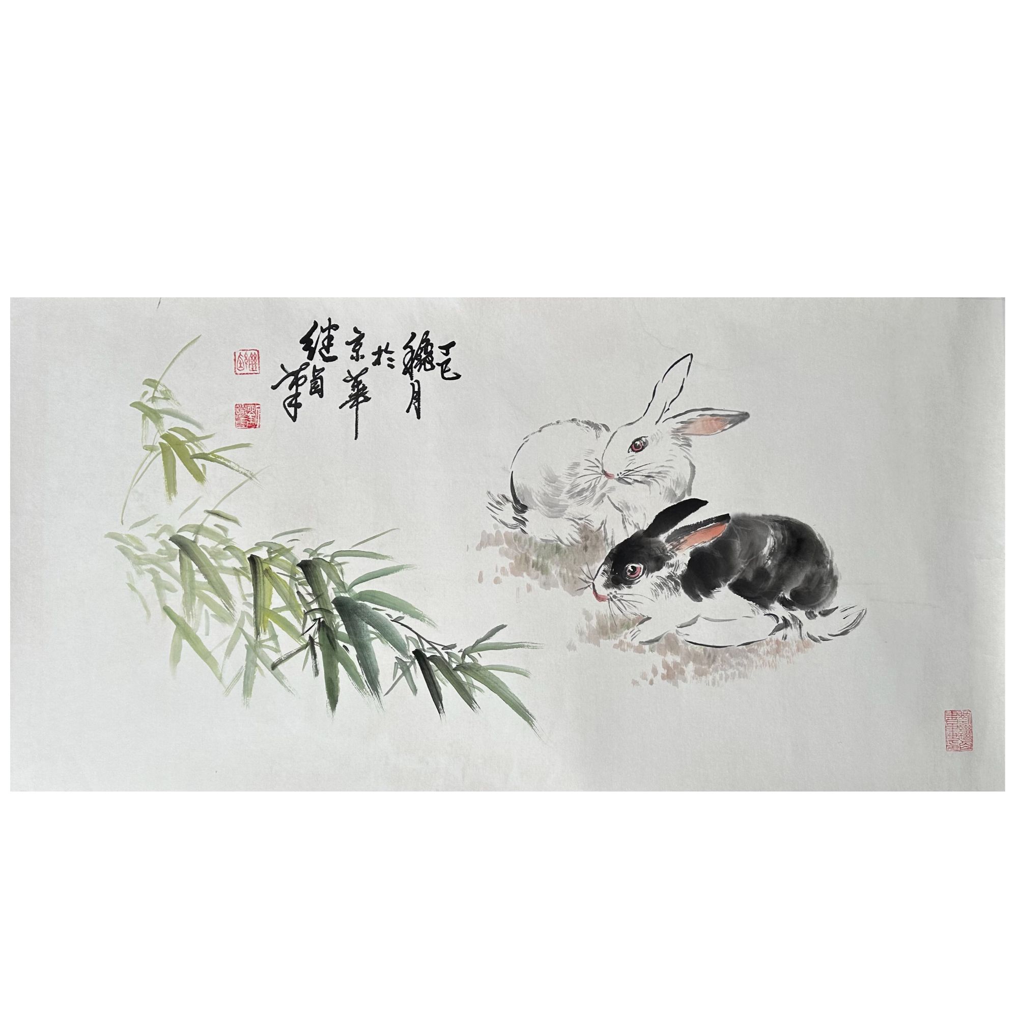 L-T-996 刘继卣 兔子 50cm×100cm 托底-A