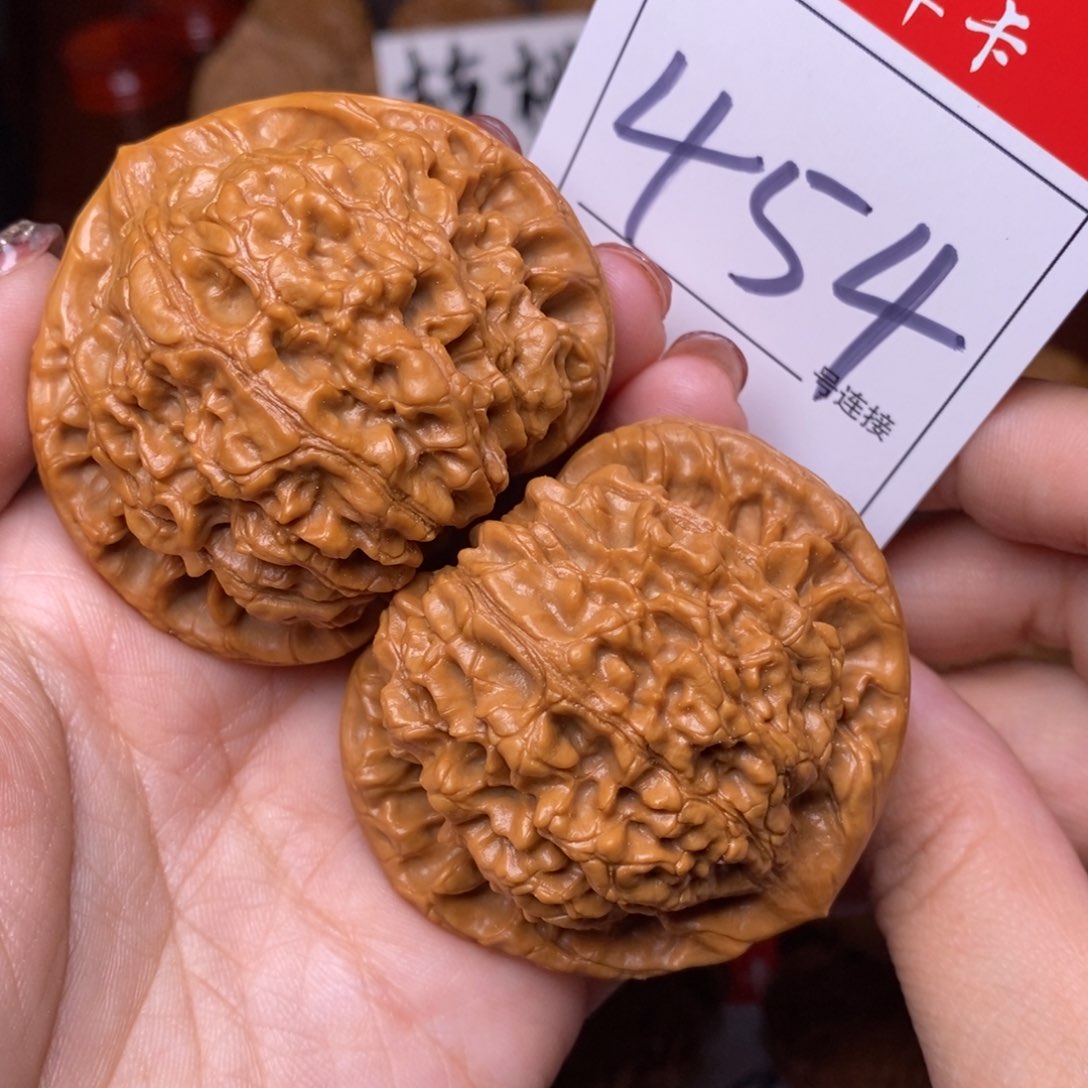 文玩核桃把件454官帽5.4