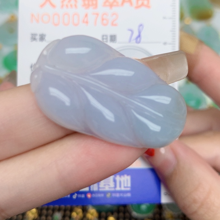 颈饰未镶嵌翡翠叶子