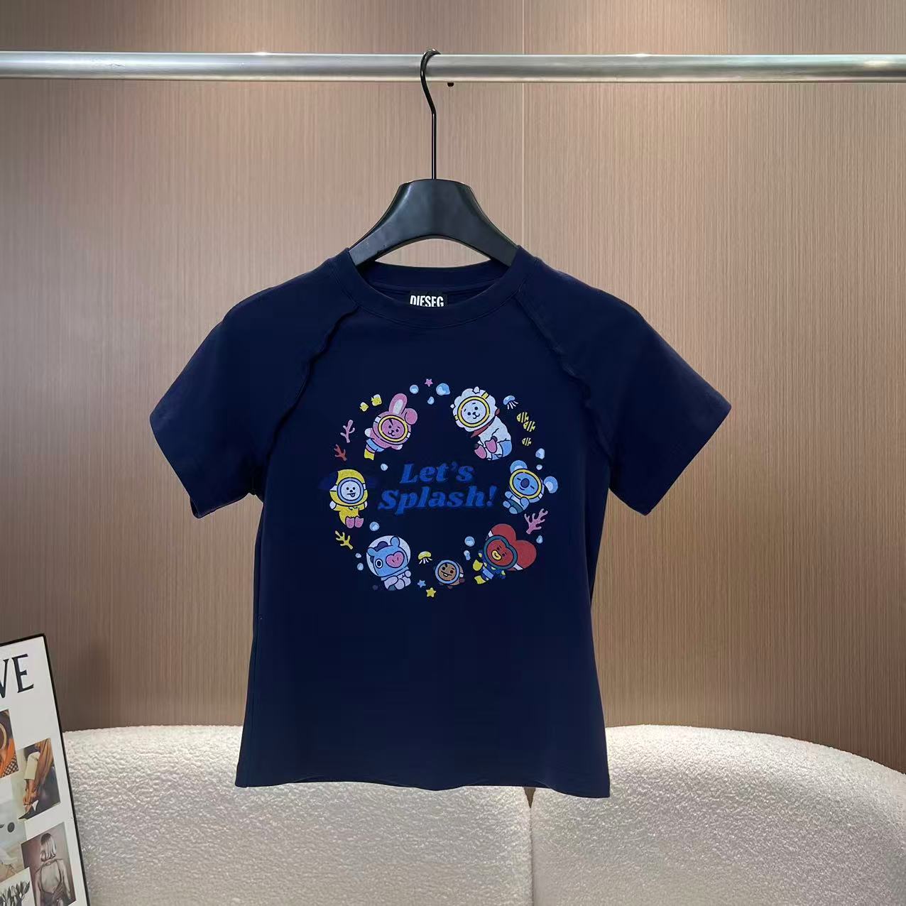 【宇宙小羊】深圳南油正版福利款~木耳花边卡通T恤上衣352