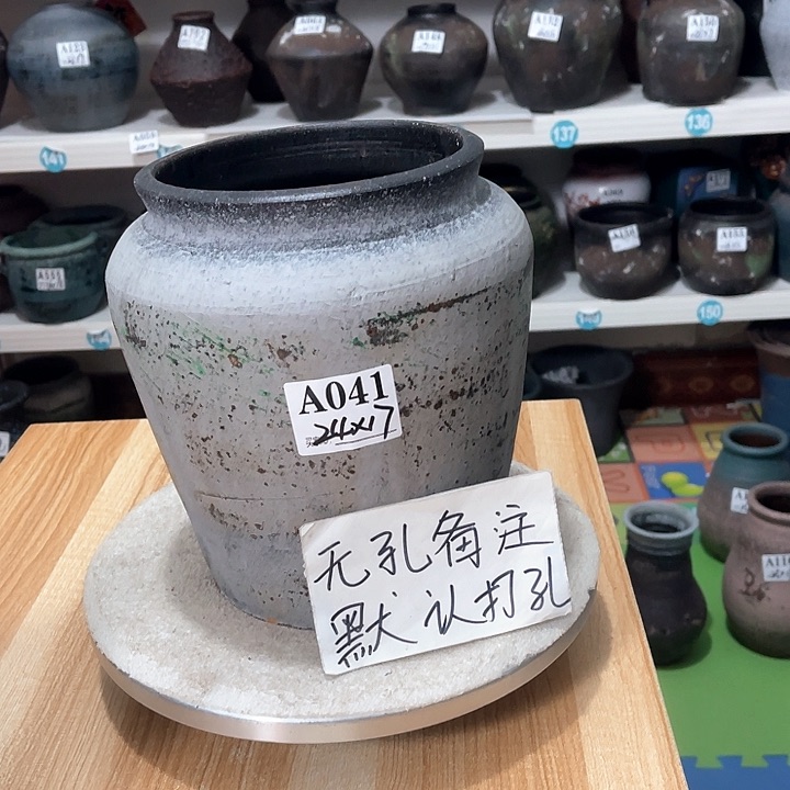 红陶手工制作工艺花盆