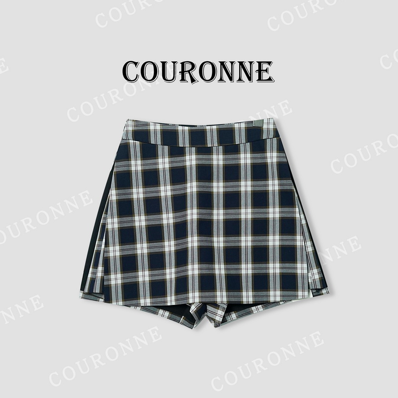 【佳佳】-春夏优雅时髦单品格纹系减龄A字防走光显瘦半身裙33255