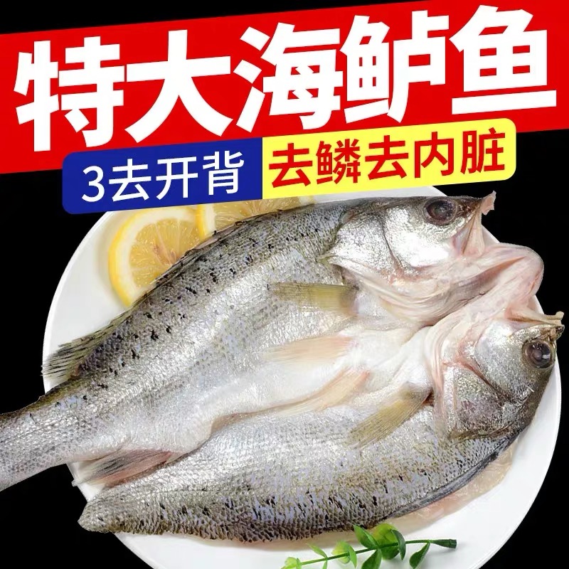 【新疆包邮】到手四条海鲈鱼新鲜开背鲈鱼三去