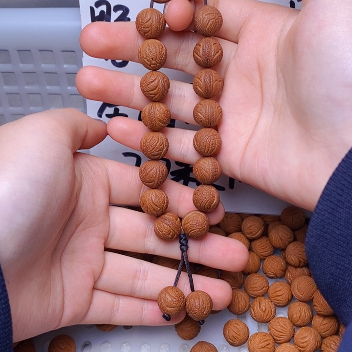 手串桃核野生满天星 12mm左右 20颗 成品手持
