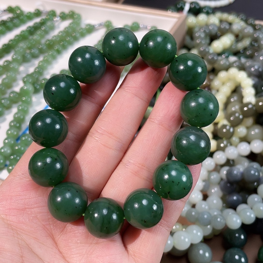 和田玉（碧玉）手链未镶嵌16