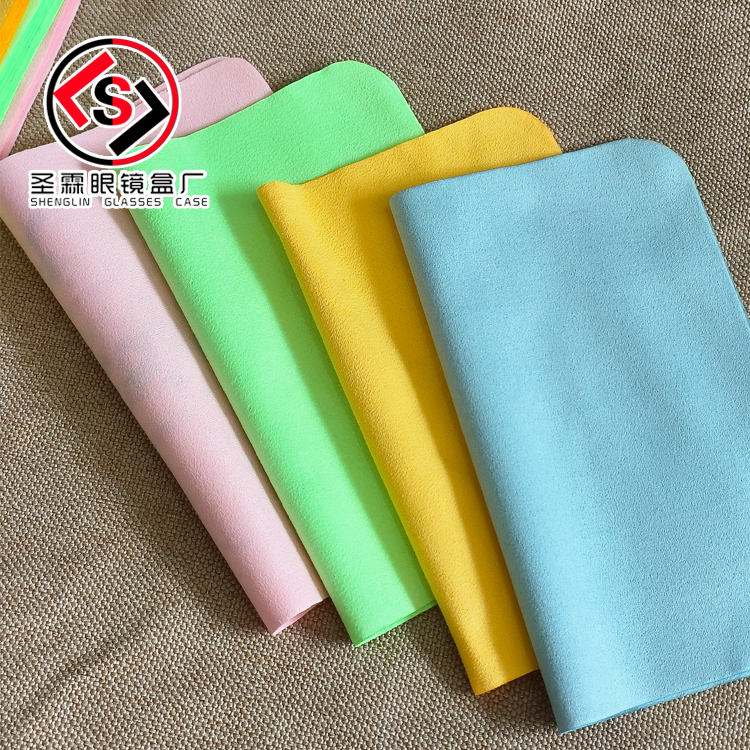 一盒100张不印字海岛丝眼镜布超细柔软鹿皮眼镜布麂皮绒擦光仿皮