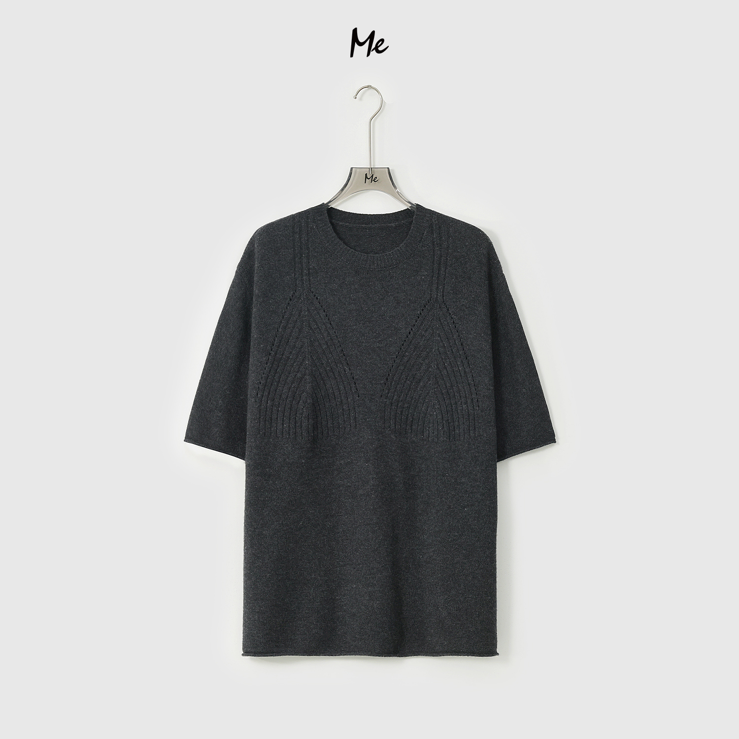 ME【100%绵羊毛维密毛衣】美利奴绵羊毛风琴坑条针织毛衣MESA3306