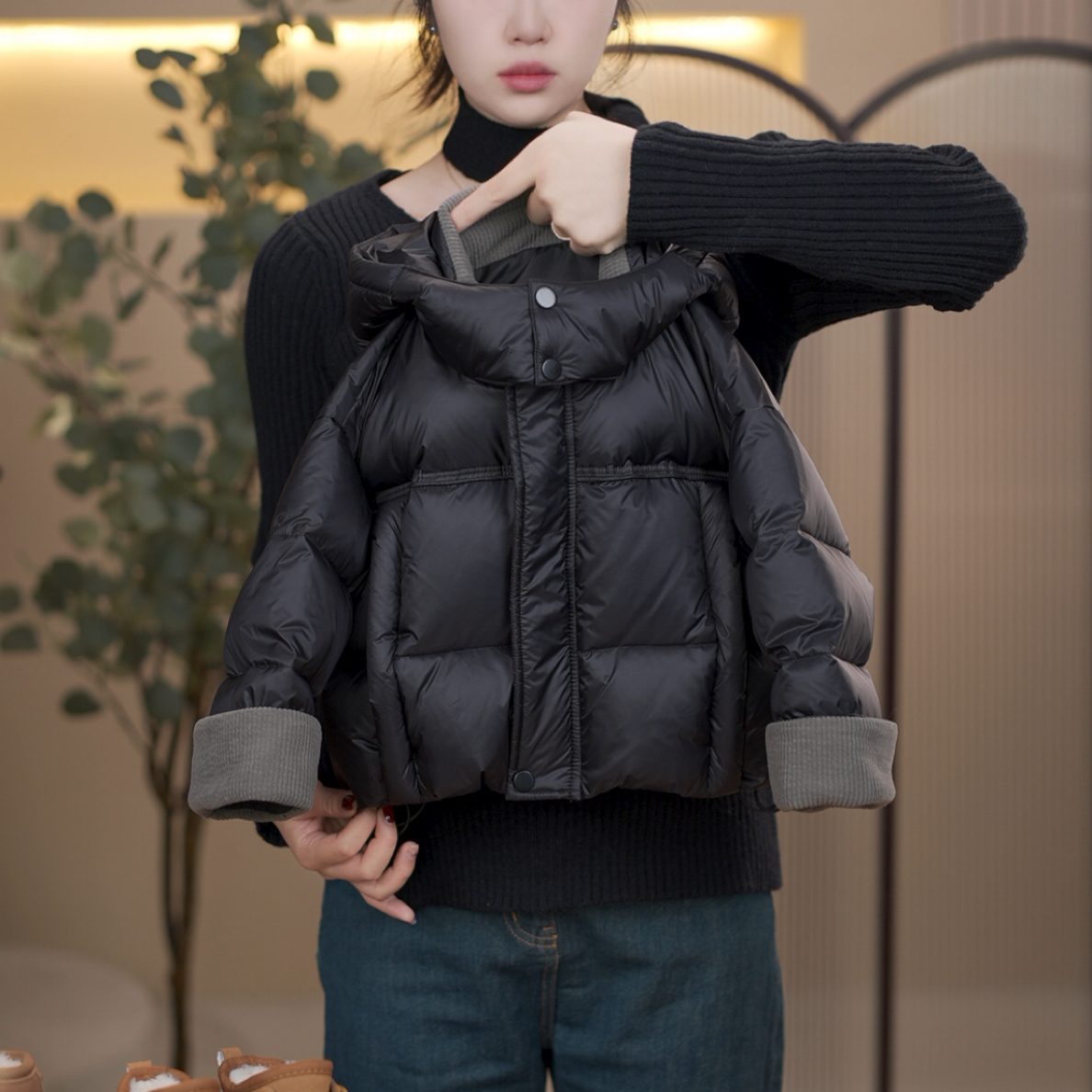 【菠菜家】儿童白鸭绒羽绒服极寒系列双倍充绒韩版翻袖加厚羽绒服