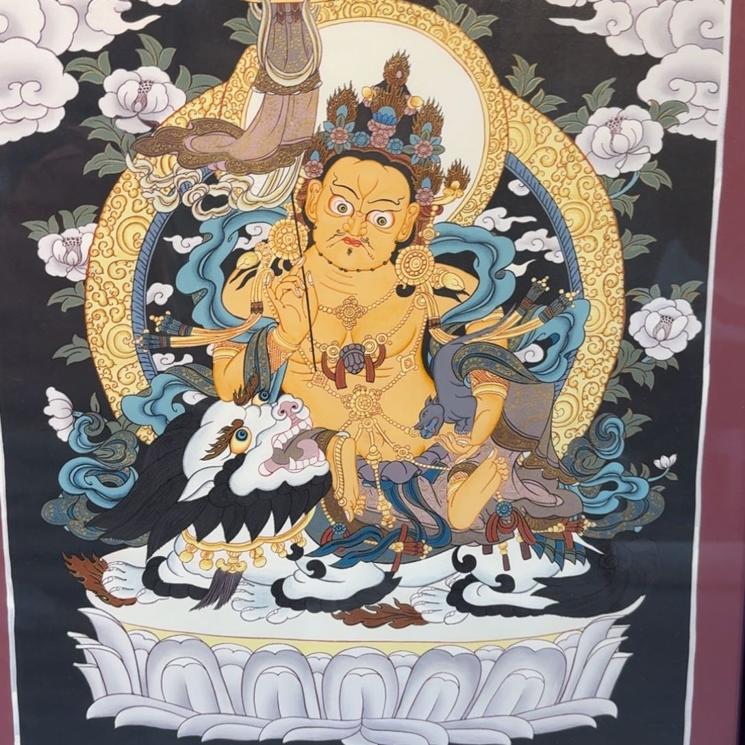 装裱画财宝天王纯手绘假一罚十