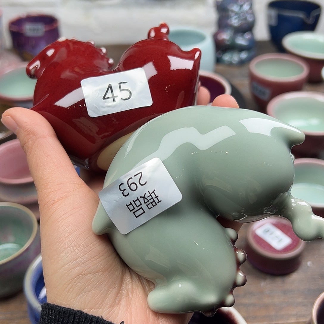 明***空摆件陶窑口自销原矿钧瓷