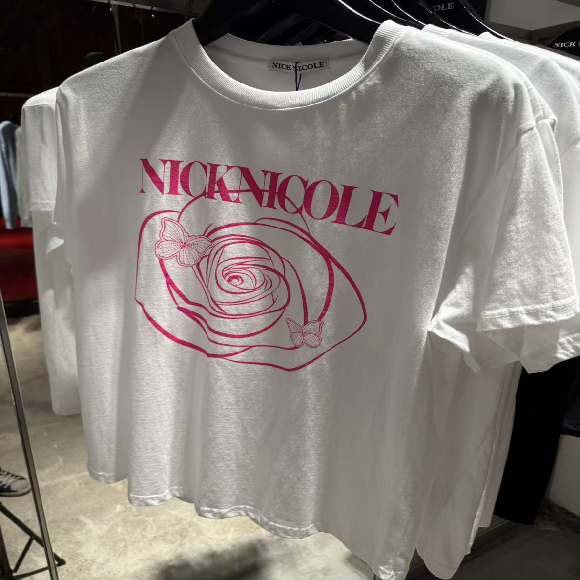 No退No换 夏季常规T恤东南亚风白色休闲印花短袖