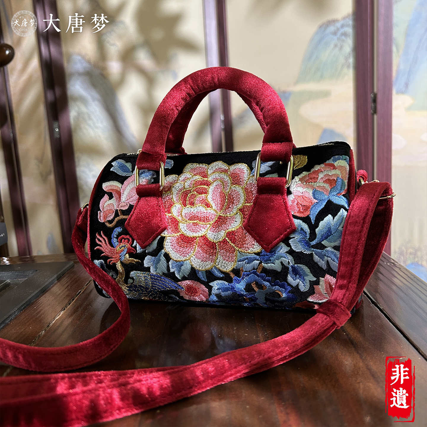 新中式高档古典小众挎包国风精美刺绣玲珑包古典精致手提包单肩包