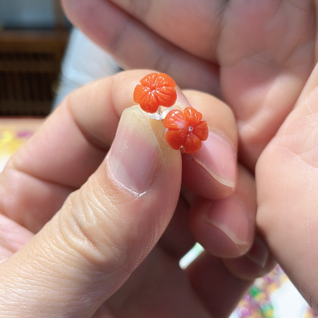 锦纶非金属耳坠18K