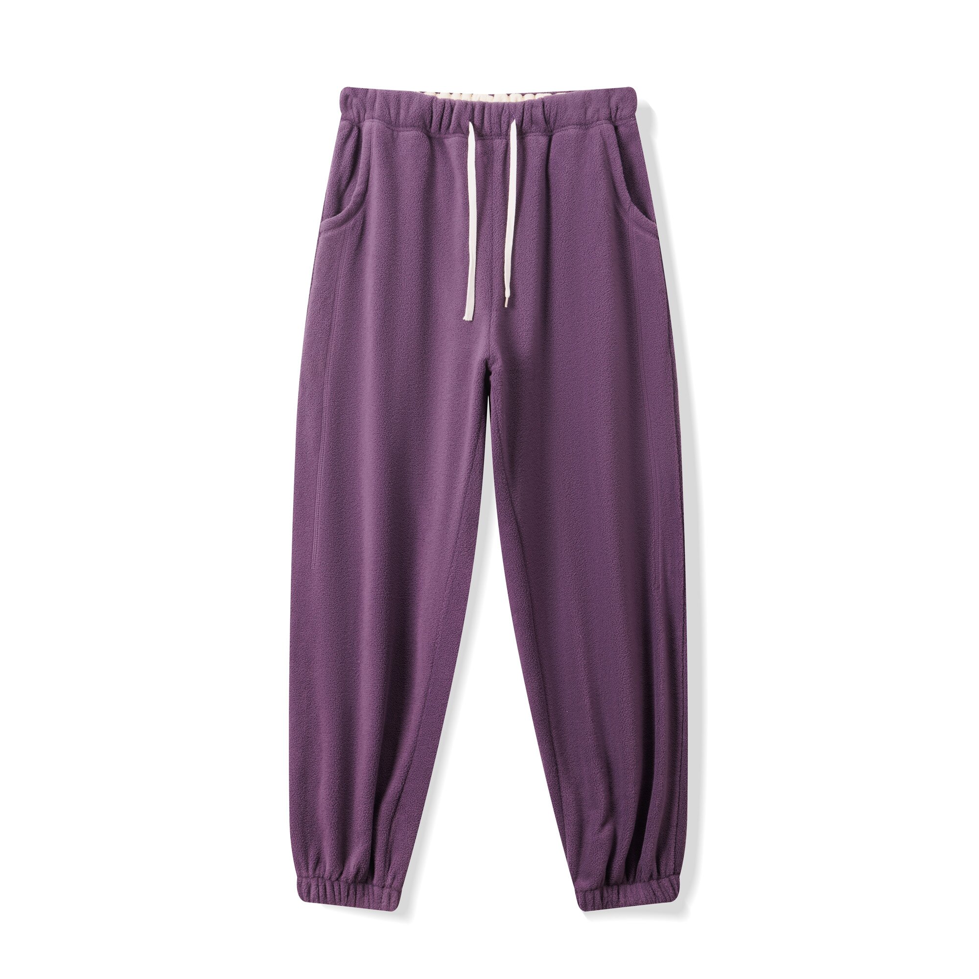 户外摇粒绒束脚裤柔软运动长裤男女休闲卫裤秋季松紧腰百搭保暖