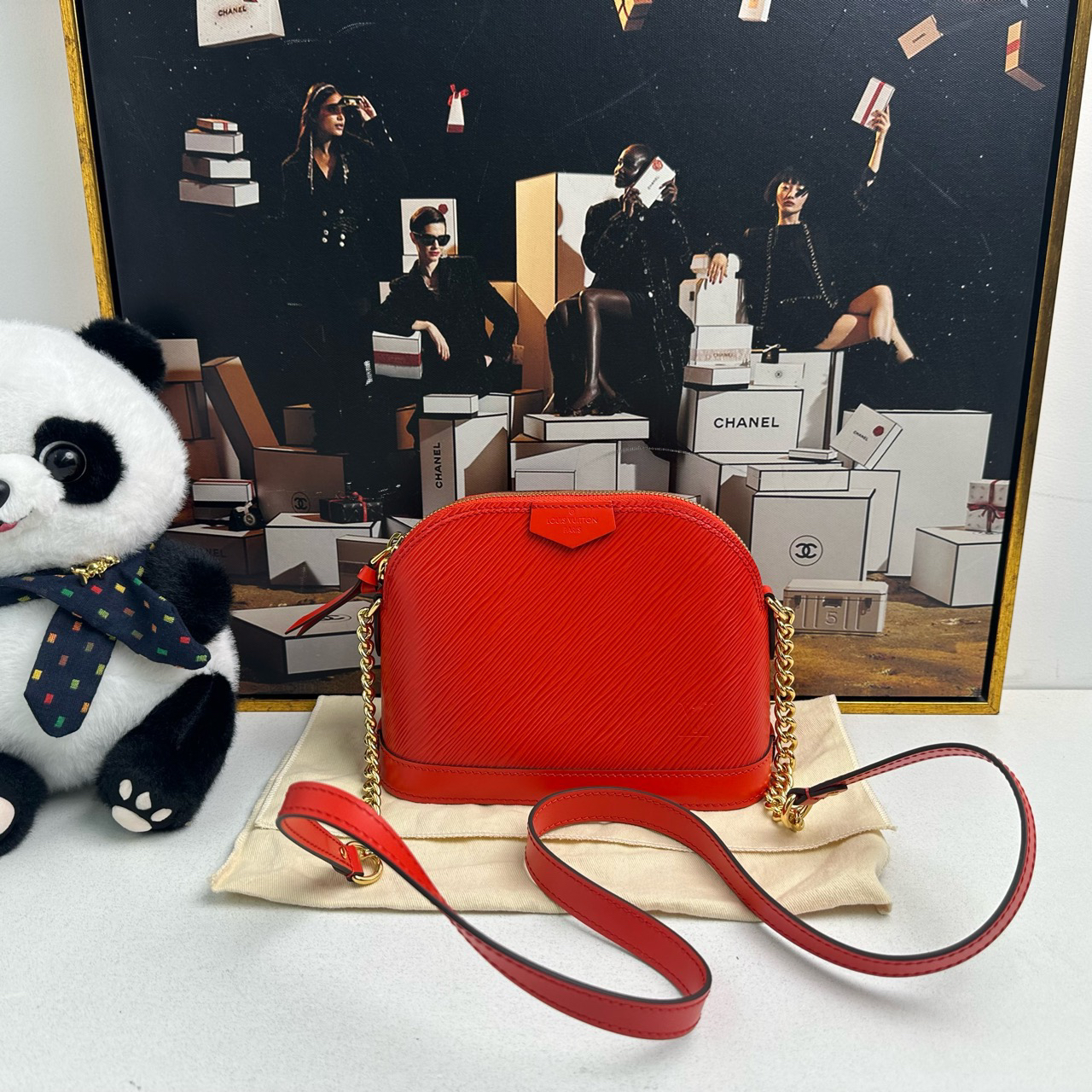 95新 LouisVuitton/路易威登 贝壳包bb水波纹 货号65115