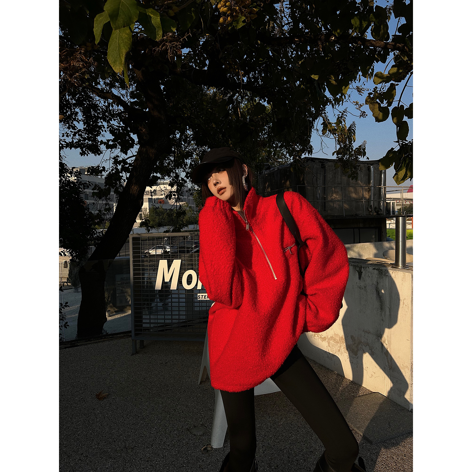 嘉仪【远山记忆】立领羊毛卫衣