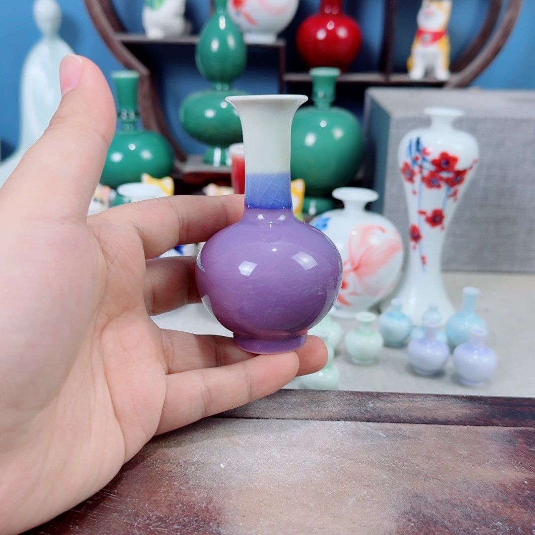陶瓷手工小花器摆件