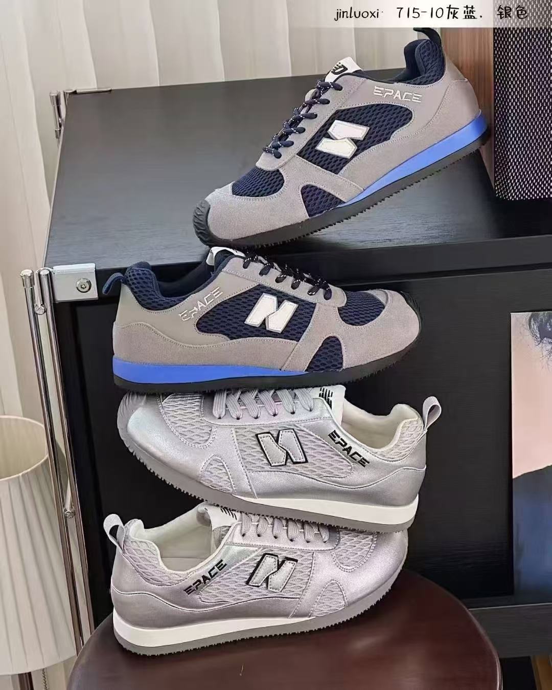 2025新款软底舒适透气单网面红色休闲运动阿甘鞋百搭德训鞋跑步鞋