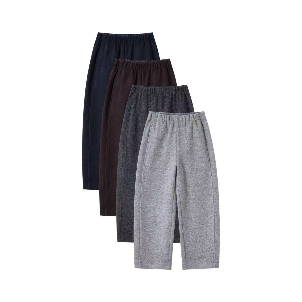 妮妮定制2025加绒加厚羊毛保暖高腰显瘦百搭弯刀小直筒裤女九分裤