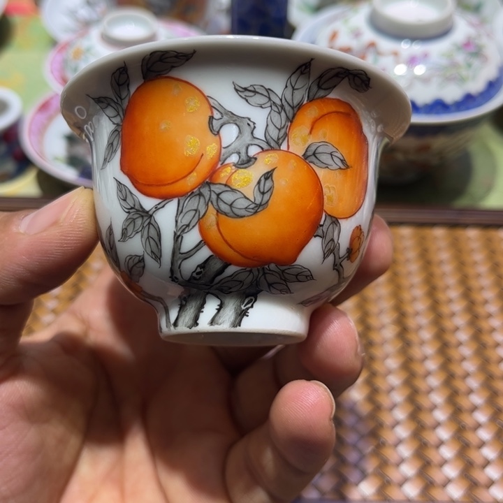 纯手绘精品盖碗杯