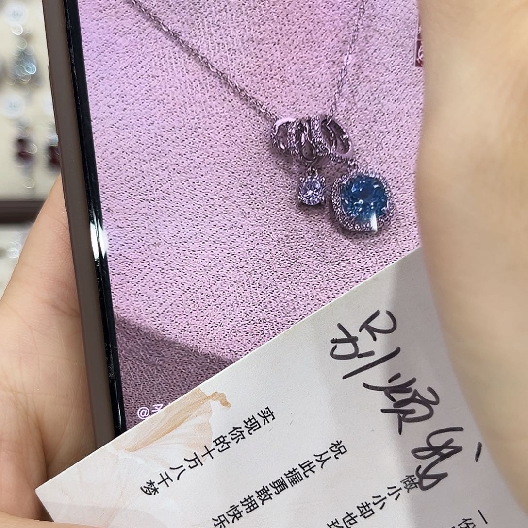 托帕石银S925镶嵌颈饰