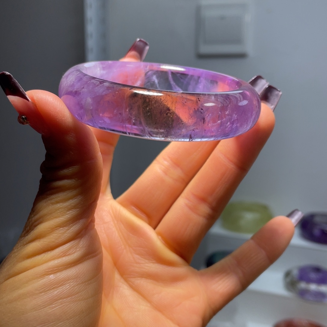 水晶手镯55.5圈口11号未镶嵌