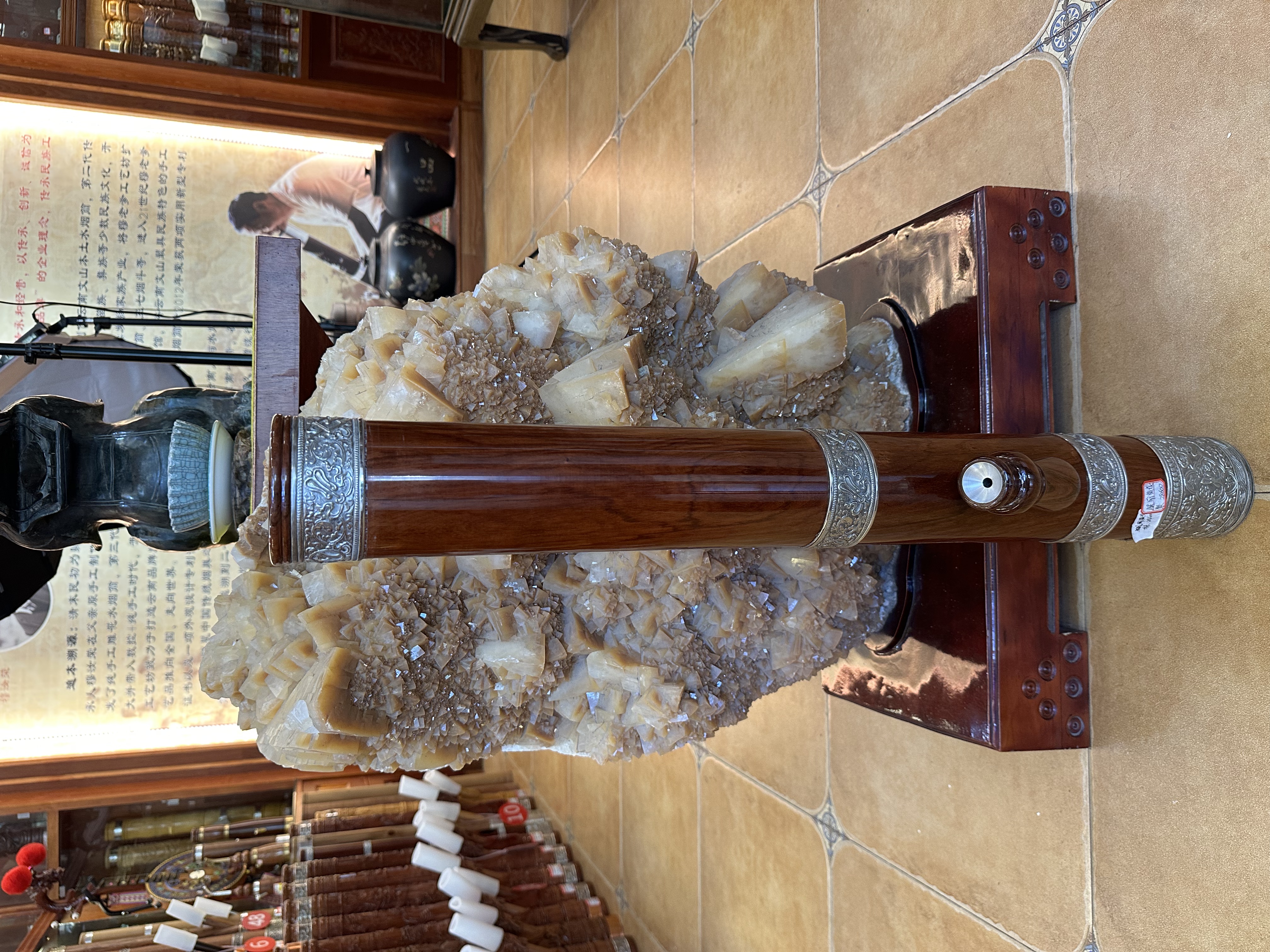 【黄花梨 大号】穆老爹非遗品牌 水筒筒工艺品