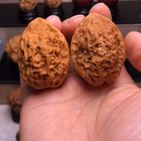 文玩核桃把件霸王枪金蟾12