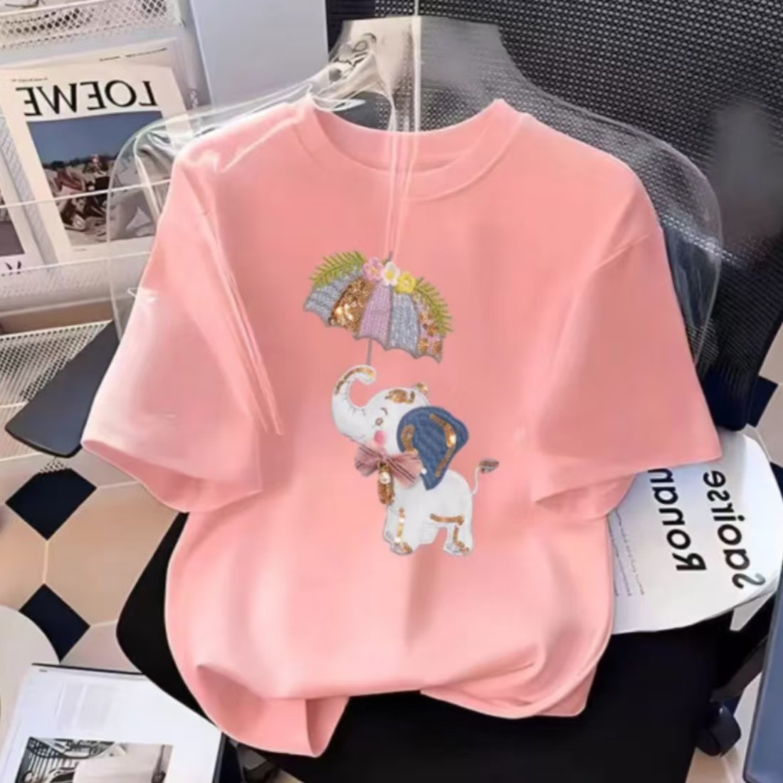 【100%纯棉】上新女款女士百搭潮流短袖t恤春夏圆领显瘦半袖