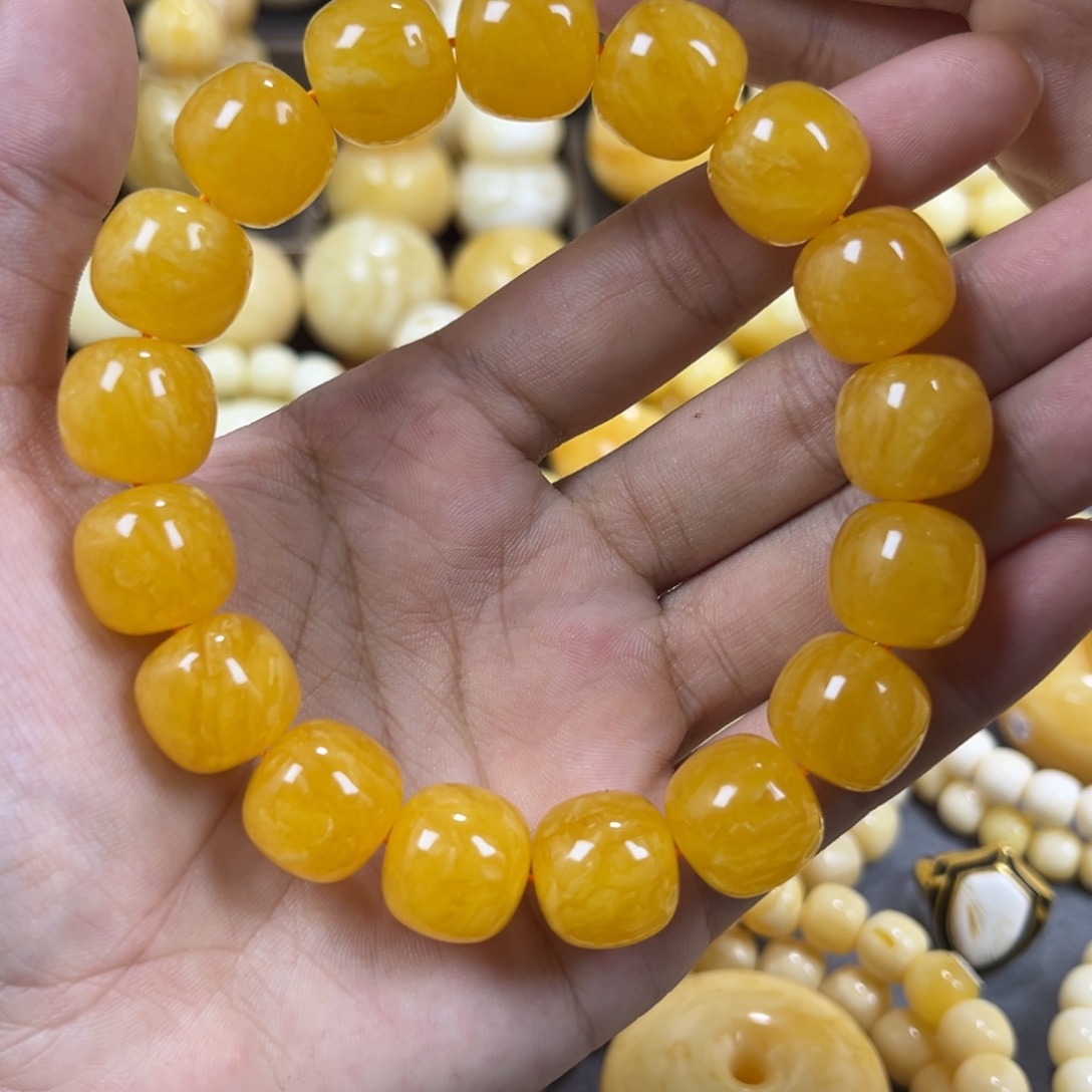 手串琥珀未镶嵌同料14.4mm