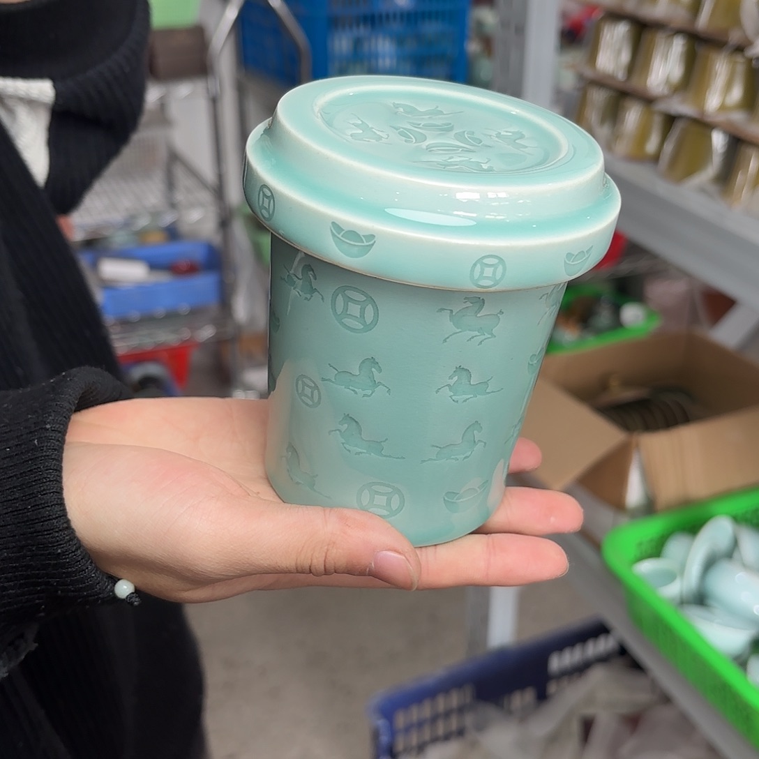 龙泉云间青瓷小米茶器