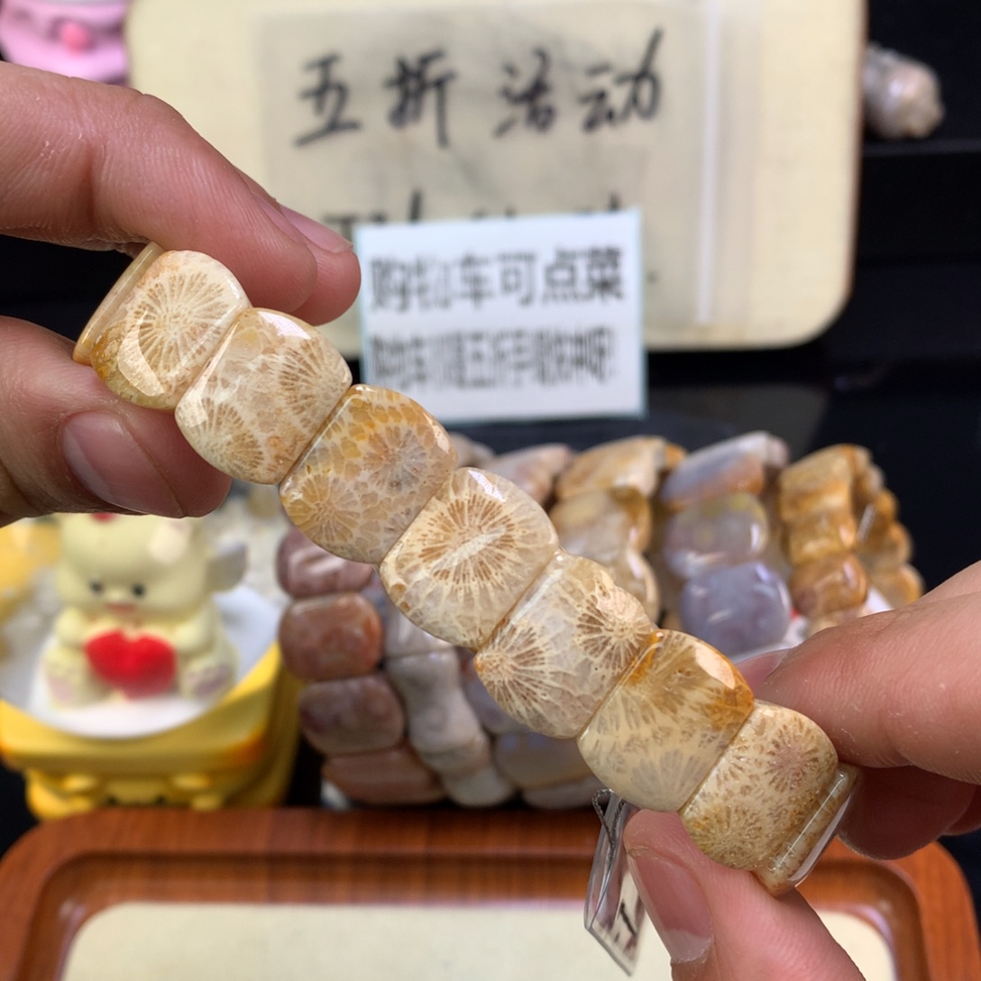 硅化珊瑚（珊瑚玉）未镶嵌颈饰122号大花花