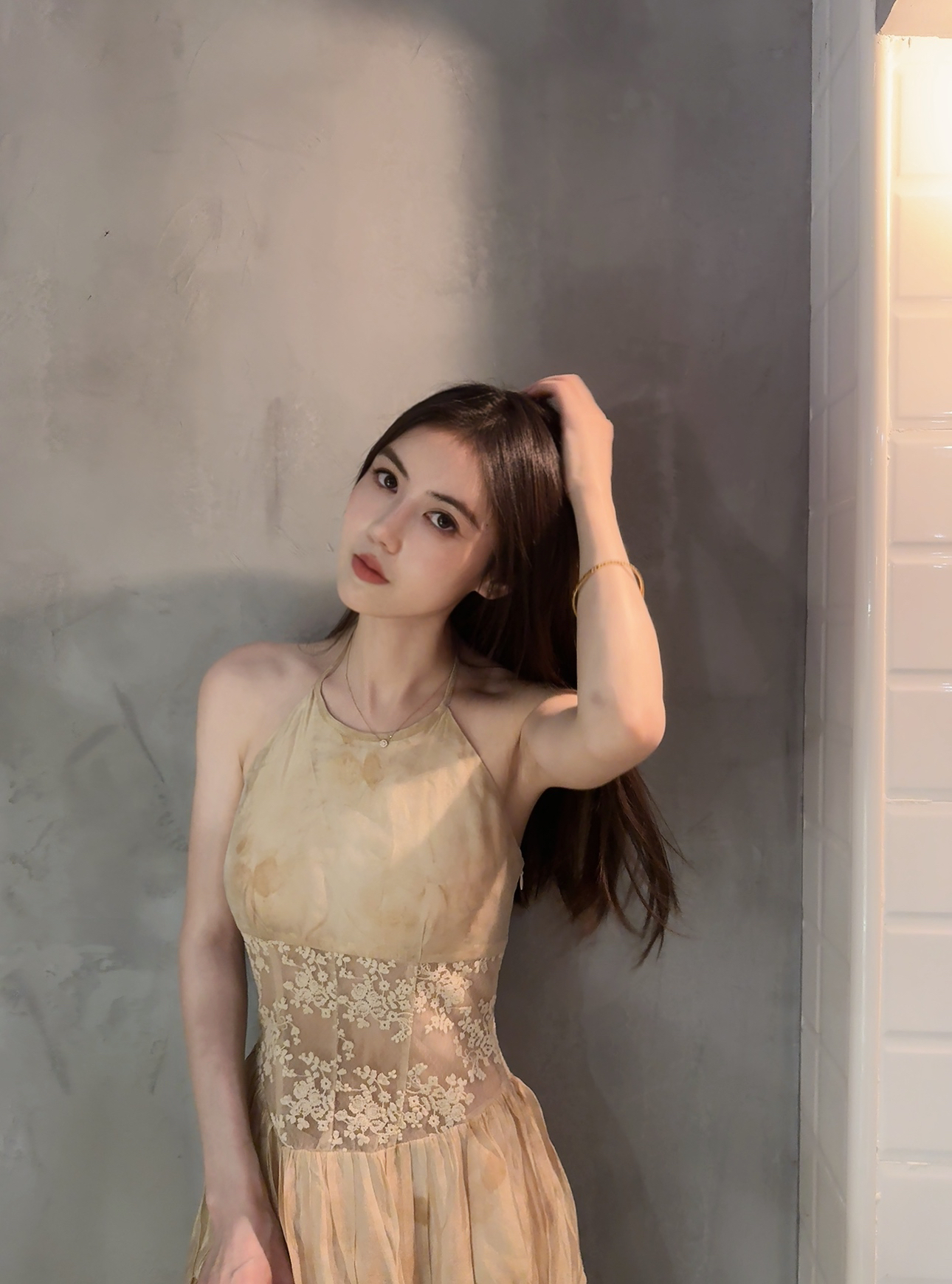 啊宁vintage精品古着连衣裙气质时尚通勤百搭款吊带（扣号下单）